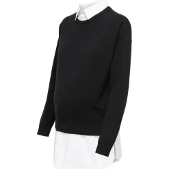 Truien & Vesten*Only Maternity ONLY zwangerschapstrui lange mouwen effen zwart Black