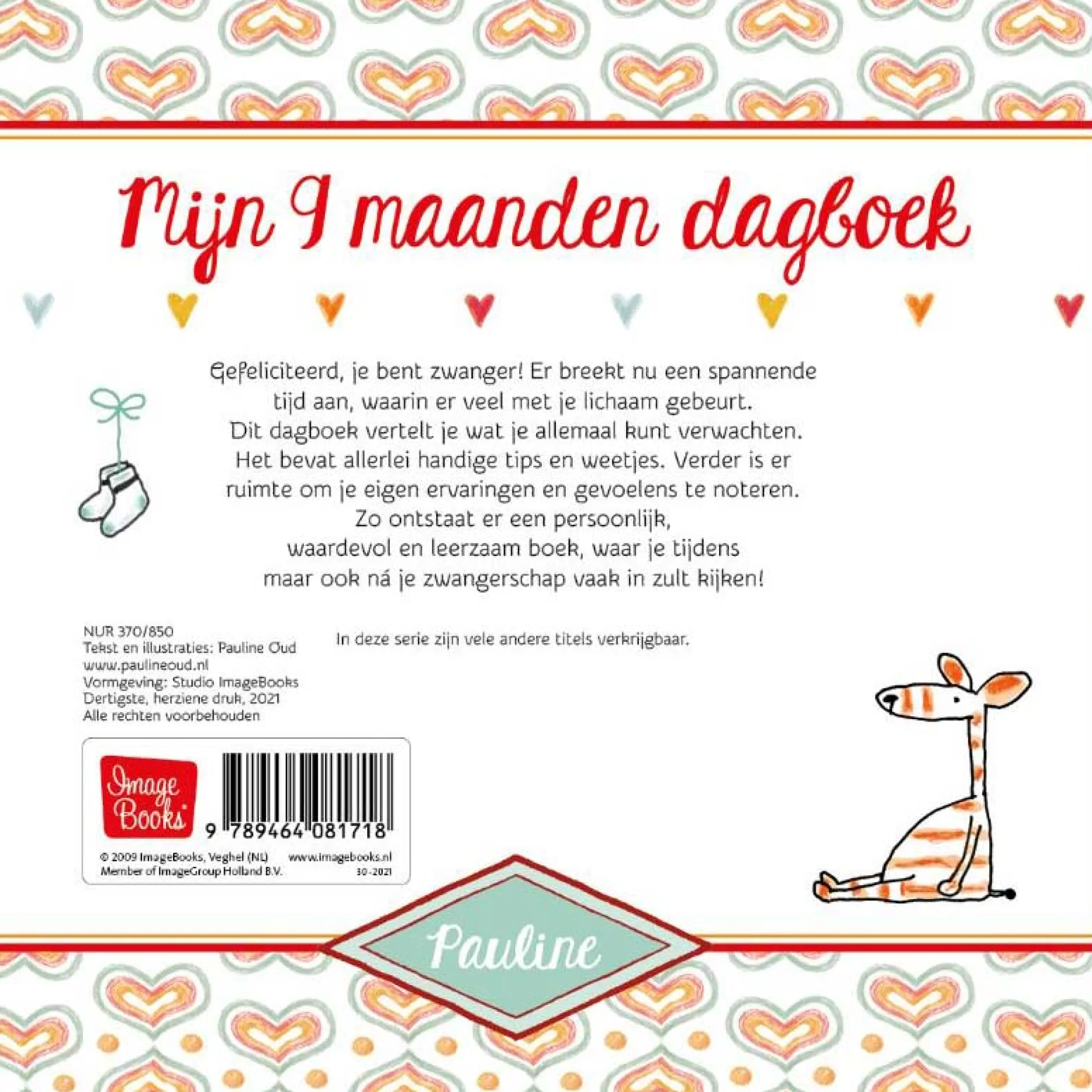 Boeken Voor Ouders*Boeken Pauline Mijn 9 maanden dagboek Darkorange