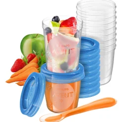 Melkpoedertorens & Bewaarbakjes*Philips Avent Bewaarbekers voor voeding -180 ml en 240 ml - 20 stuks naturel