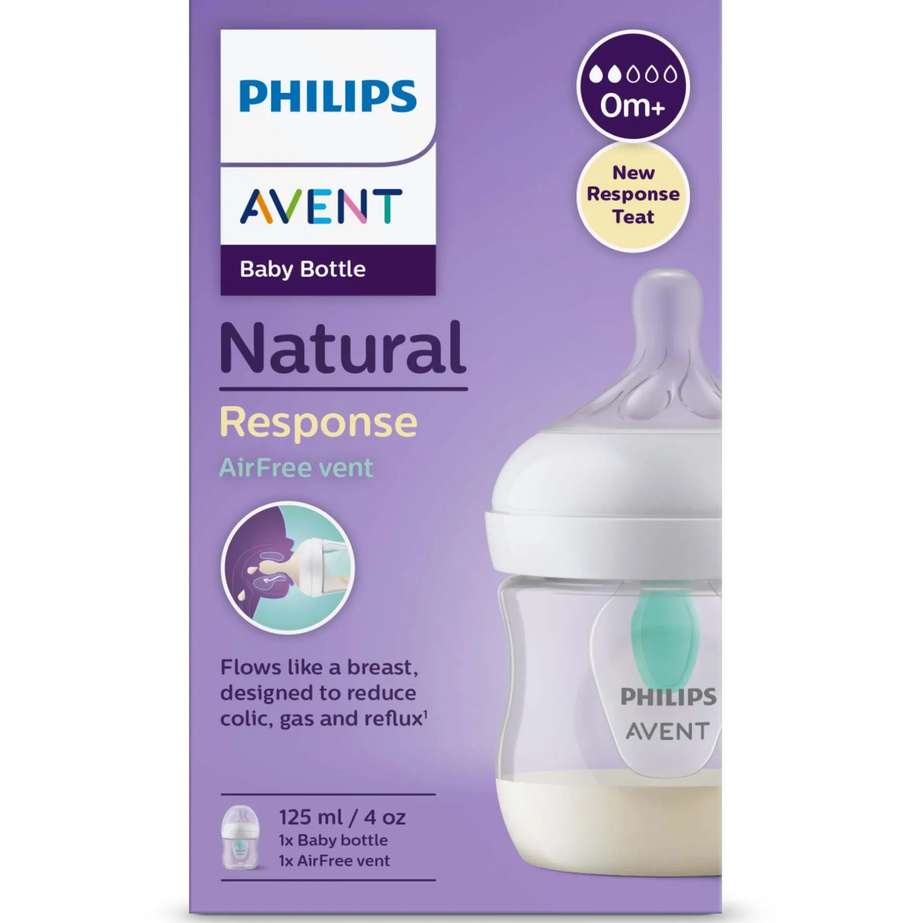 Flesjes*Philips Avent Natural AirFree fles 125ML transparant
