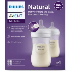 Flesjes*Philips Avent Natural fles 260ML Duopack transparant