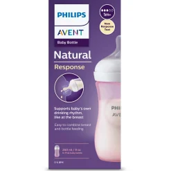 Flesjes*Philips Avent Natural fles 260ML roze
