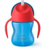Drinkbekers*Philips Avent rietjesbeker 200ml 9+ maanden blauw