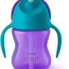 Drinkbekers*Philips Avent rietjesbeker 200ml 9+ maanden paars