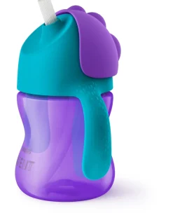 Drinkbekers*Philips Avent rietjesbeker 200ml 9+ maanden paars
