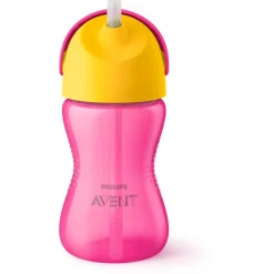 Drinkbekers*Philips Avent rietjesbeker 300ml 12+ maanden roze
