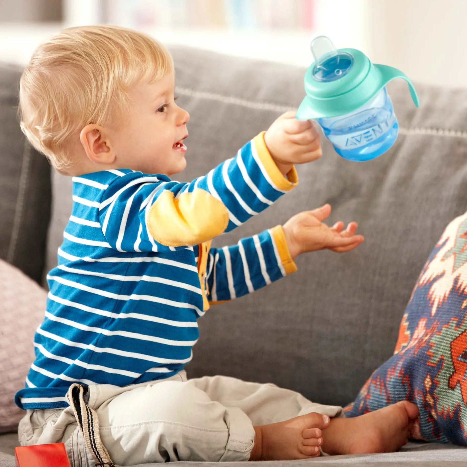 Drinkbekers*Philips Avent tuitbeker 200ml 6m+ blauw