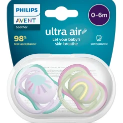 Fopspenen|Fopspenen & Accessoires*Philips Avent Ultra Air fopspeen 0-6 mnd 2-pack Purple Shade