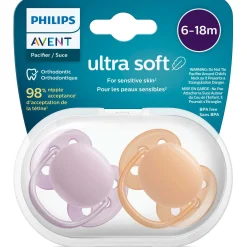 Fopspenen|Fopspenen & Accessoires*Philips Avent Ultra Soft Fopspeen 6-18mnd 2-pack Orange