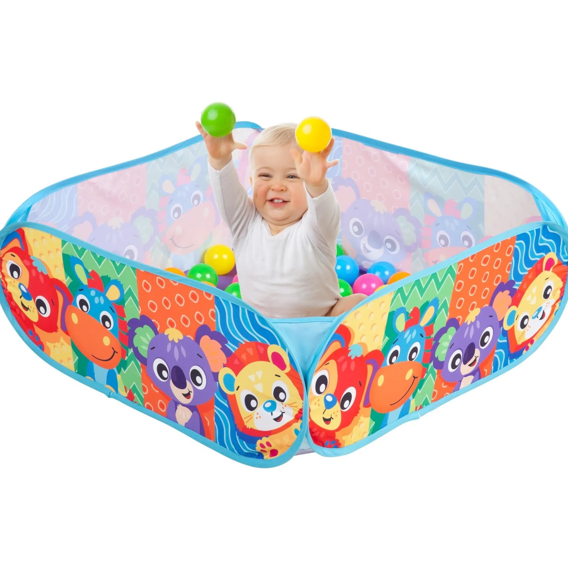 Speelkleden & Babygyms*Playgro ballenbak Adventure Pals Ball Pit Multi