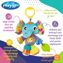 Interactief Speelgoed*Playgro hangspeeltje Activity Friend Elly Elephant Multi