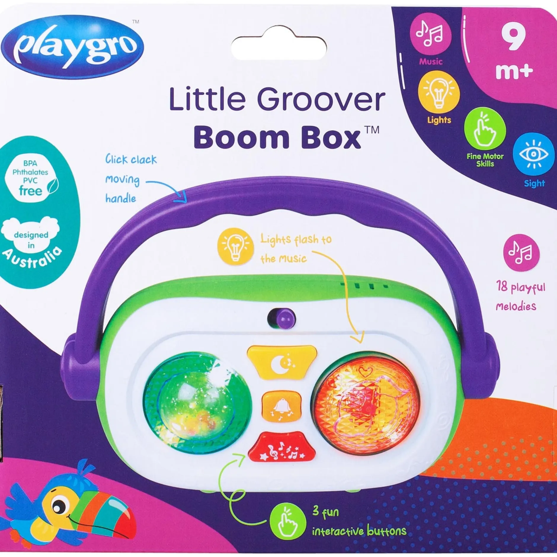 Interactief Speelgoed*Playgro radio Little Groover Boom Box Multi