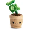 Overige Accessoires*Div. Merken Pluche plant klavertje4 19cm beige