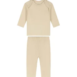 Pyjama's|Pyjama's*Prénatal Prenatal baby rib pyjama beige Dark Ecru