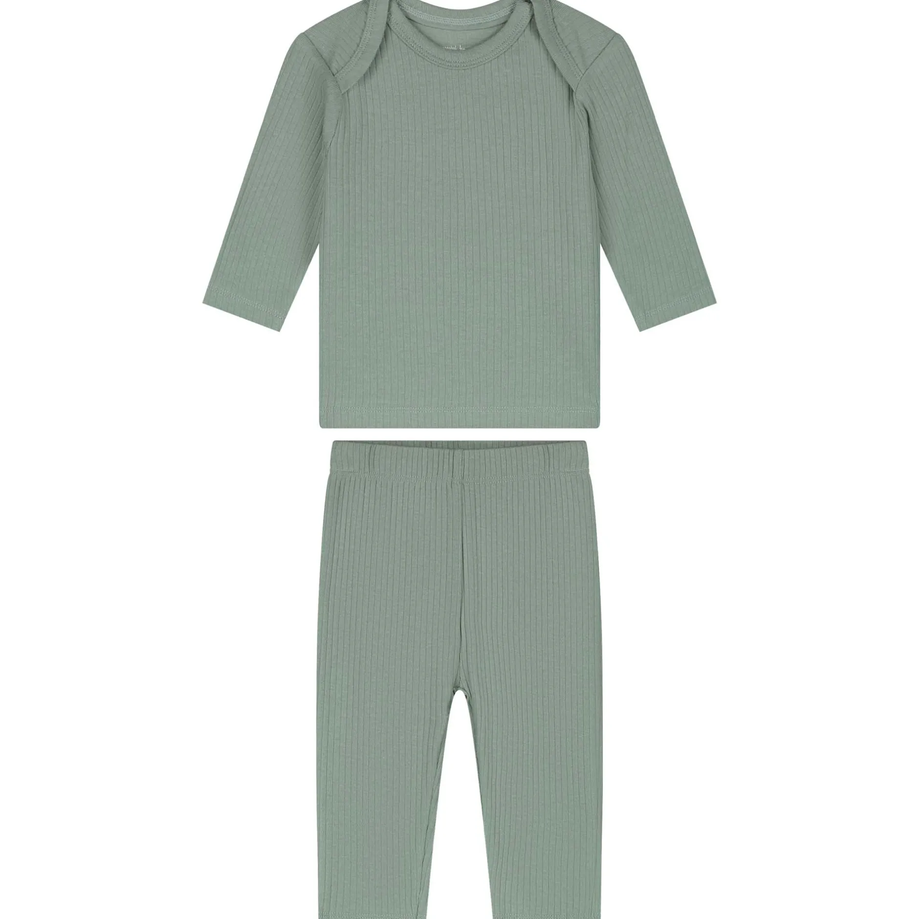 Pyjama's|Pyjama's*Prénatal Prenatal baby rib pyjama groen Midgreen