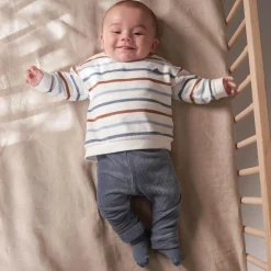 Sokjes & Slofjes|Jassen* Prenatal Limited jas, overslag shirt, broek & sokken Steel Blue