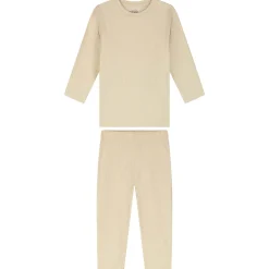 Pyjama's|Pyjama's*Prénatal Prenatal peuter rib pyjama beige Dark Ecru