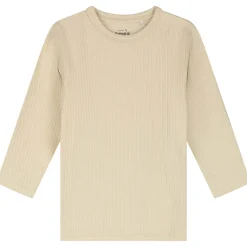 Pyjama's|Pyjama's*Prénatal Prenatal peuter rib pyjama beige Dark Ecru