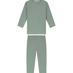 Pyjama's|Pyjama's*Prénatal Prenatal peuter rib pyjama groen Midgreen