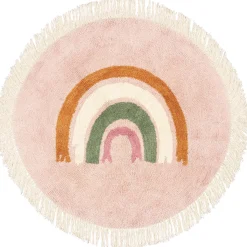 Vloerkleden*Prénatal Prenatal vloerkleed regenboog rond roze