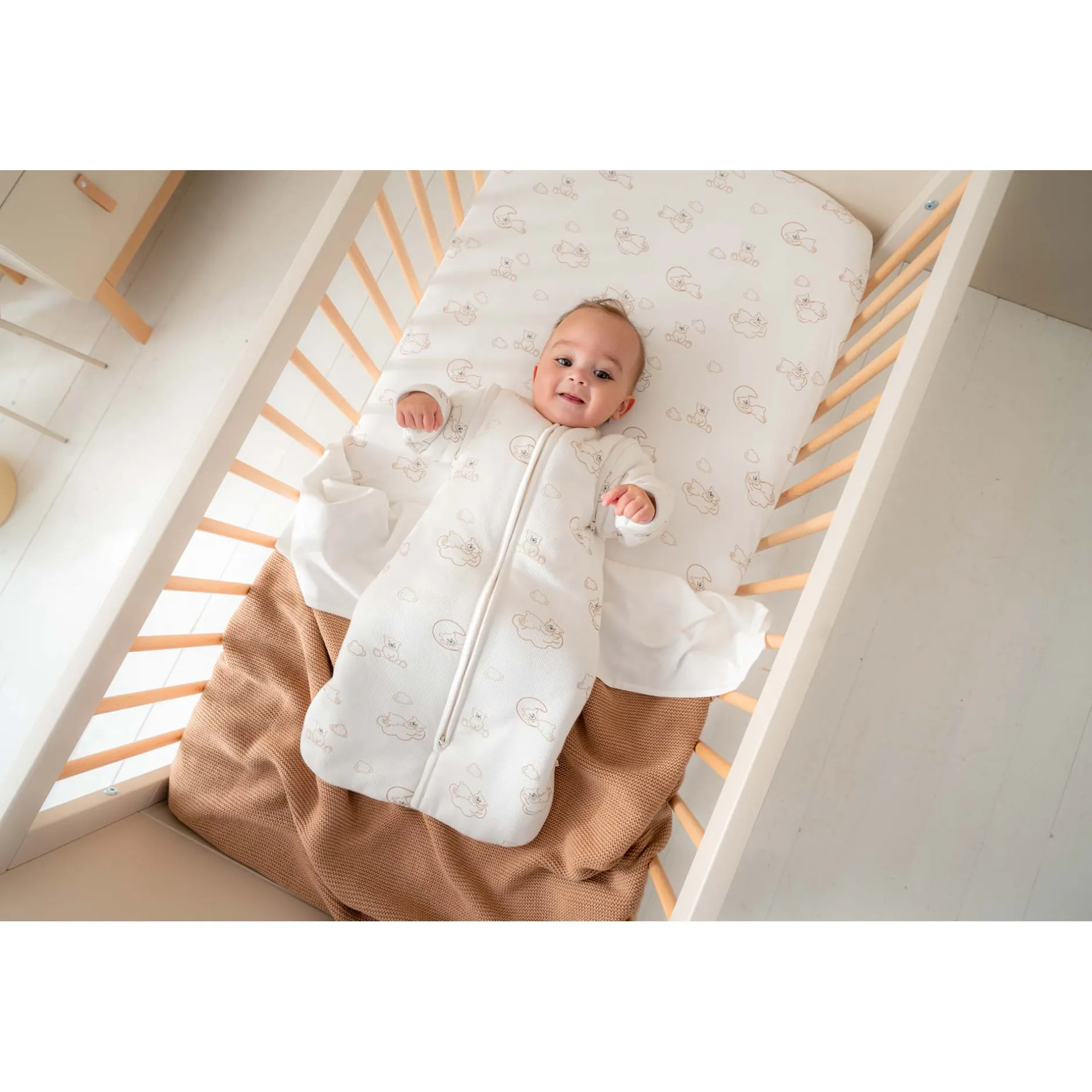 Hoeslakens*Prénatal Prenatal wieg hoeslaken Beren wit