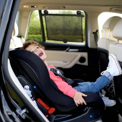 Autostoelen Groep 1|Zonneschermen*Prénatal auto zonneschermpjes oprolbaar 2 stuks Black