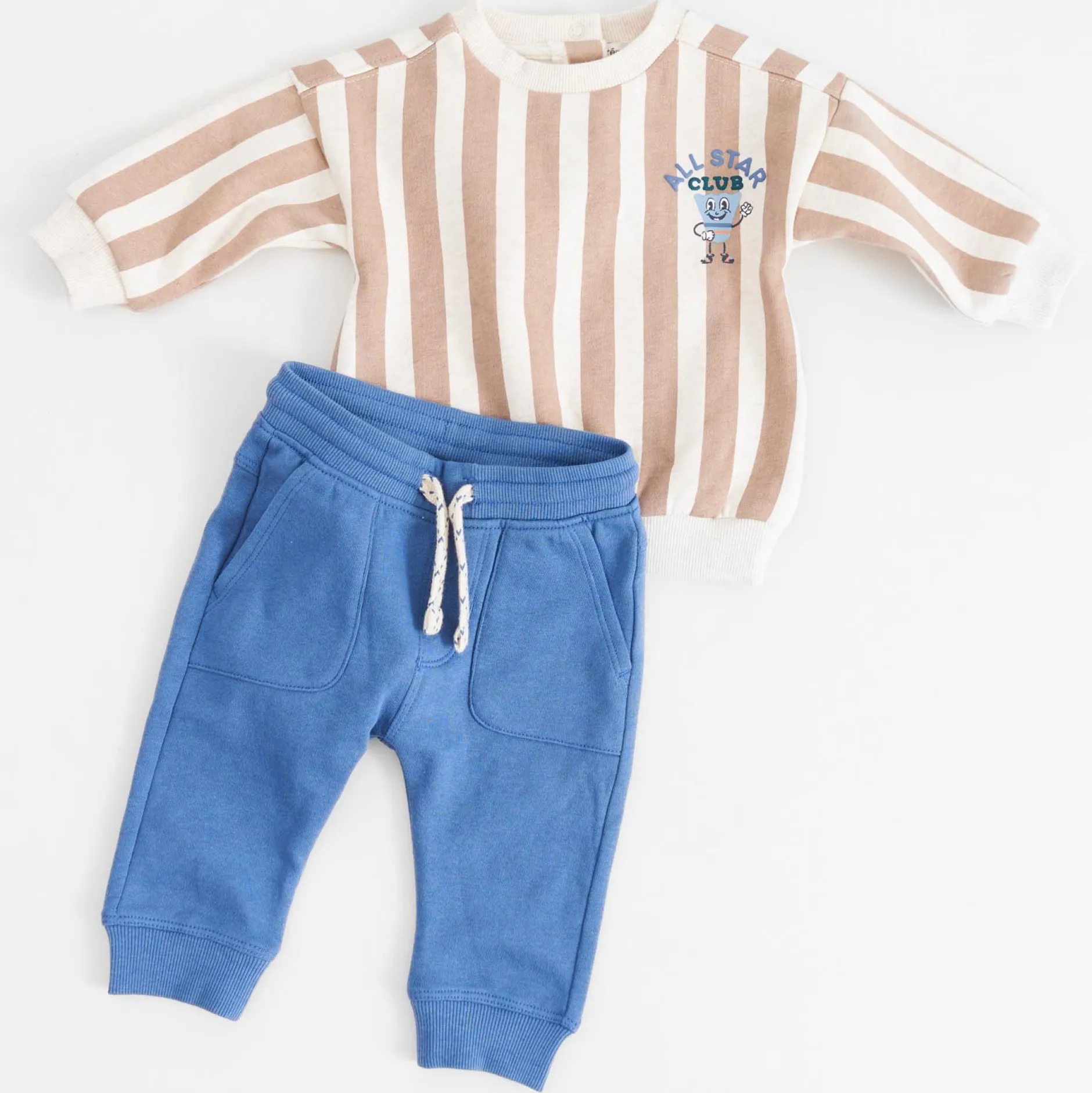Broeken & Tuinbroeken|Broeken*Prénatal baby broek effen blauw Royal Blue