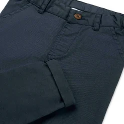 Broeken & Tuinbroeken|Broeken*Prénatal baby broek  effen blauw Dark Bluegrey