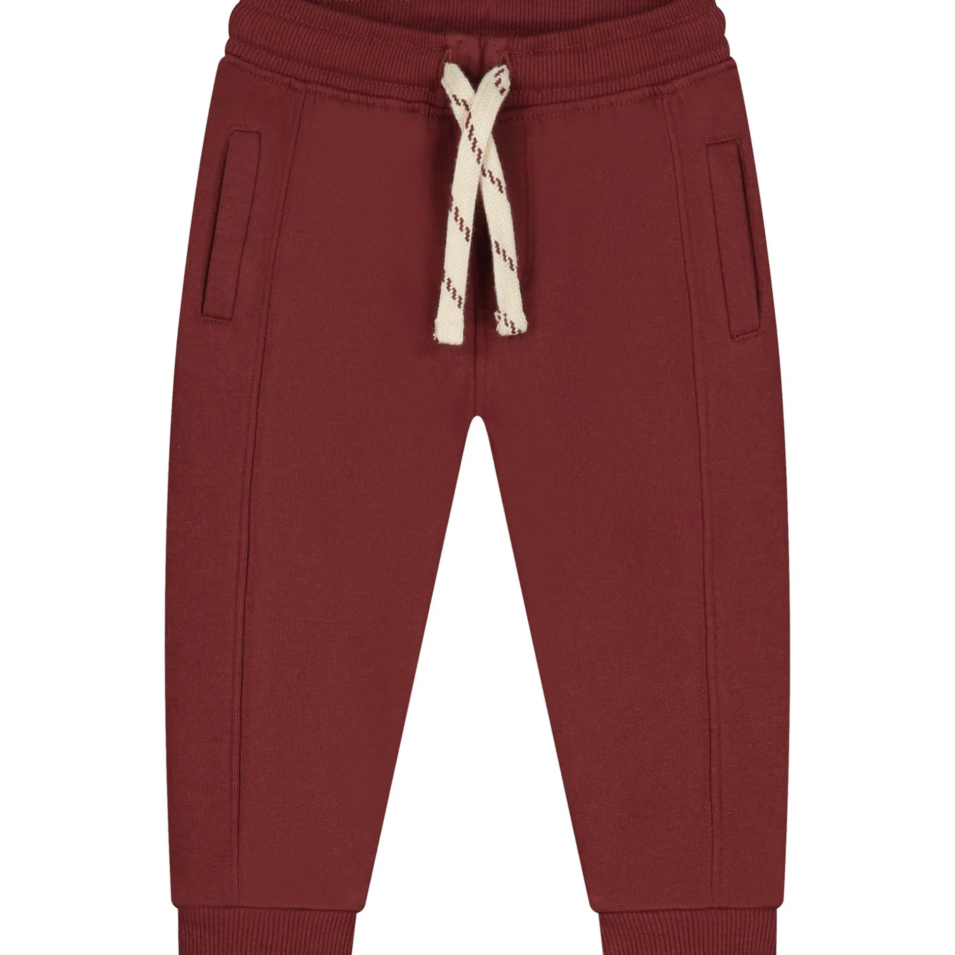 Broeken & Tuinbroeken|Broeken*Prénatal baby broek effen rood Dark Brown Red