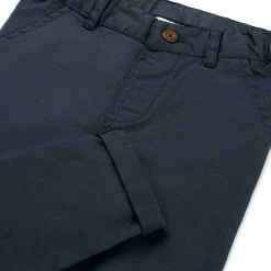 Broeken & Tuinbroeken|Broeken*Prénatal baby broek  effen blauw Dark Bluegrey