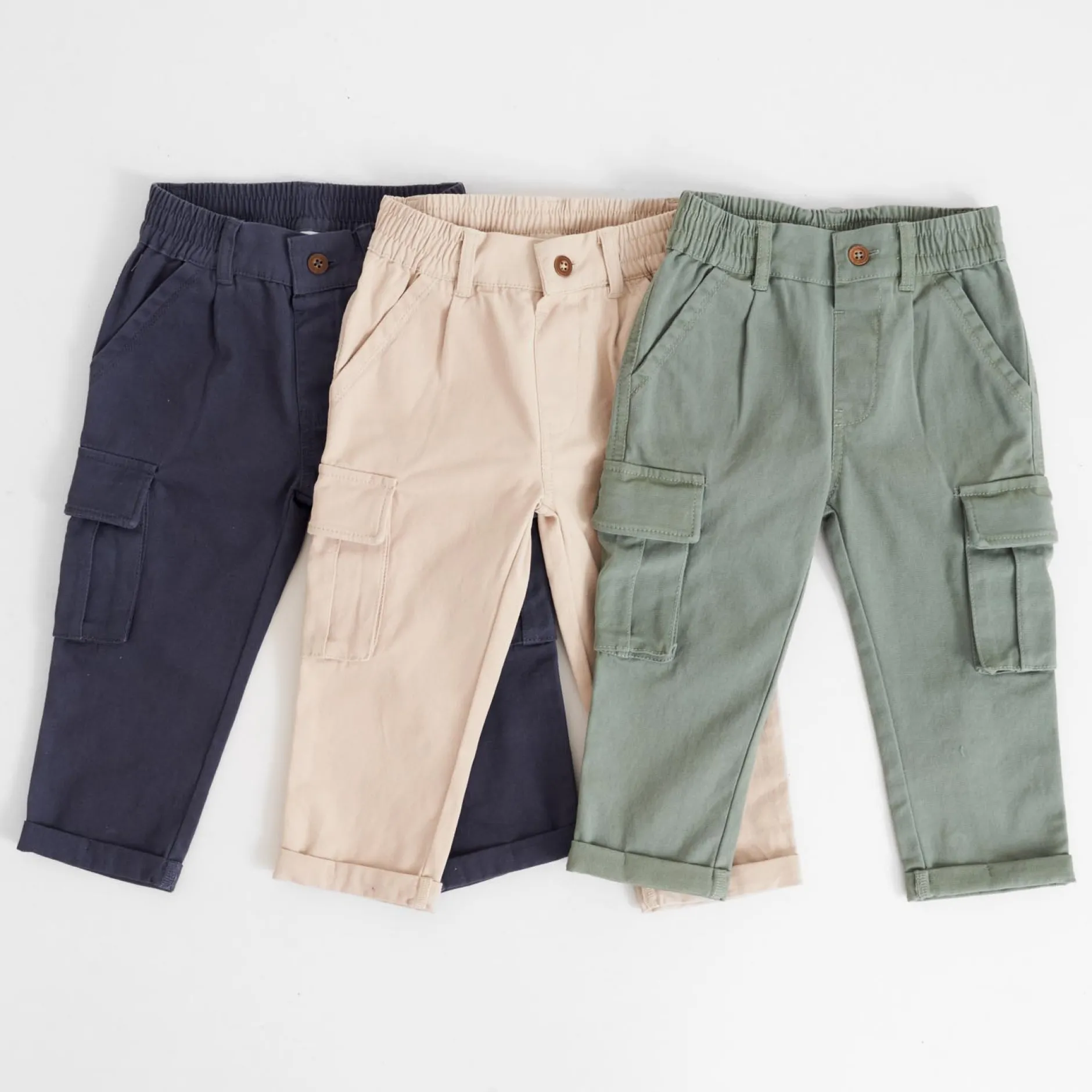 Broeken & Tuinbroeken|Broeken*Prénatal baby broek effen groen Leaf Gree