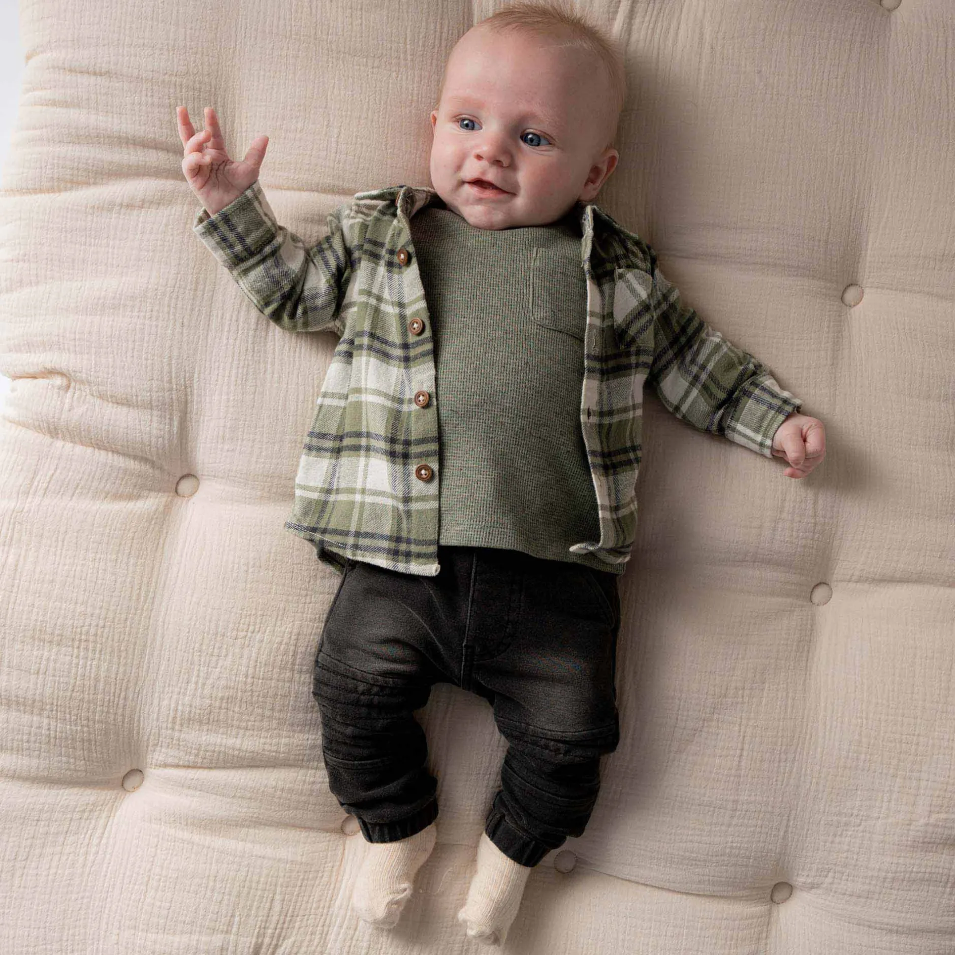 Broeken & Tuinbroeken|Broeken*Prénatal baby broek zwart Black Denim