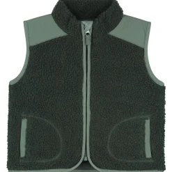 Truien & Vesten|Vesten*Prénatal baby gilet mouwloos meerkleurig groen Leaf Gree