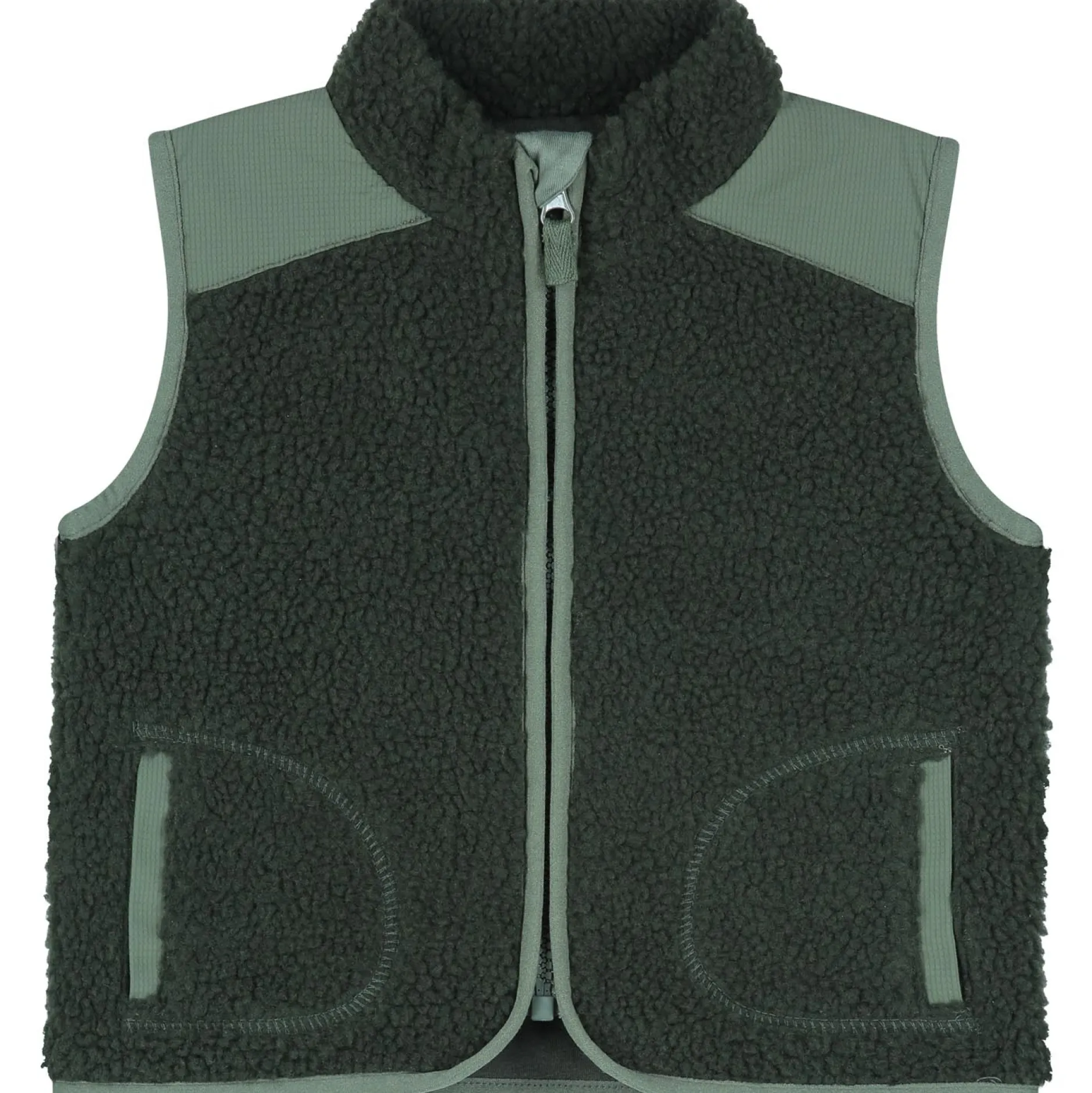 Truien & Vesten|Vesten*Prénatal baby gilet mouwloos meerkleurig groen Leaf Gree