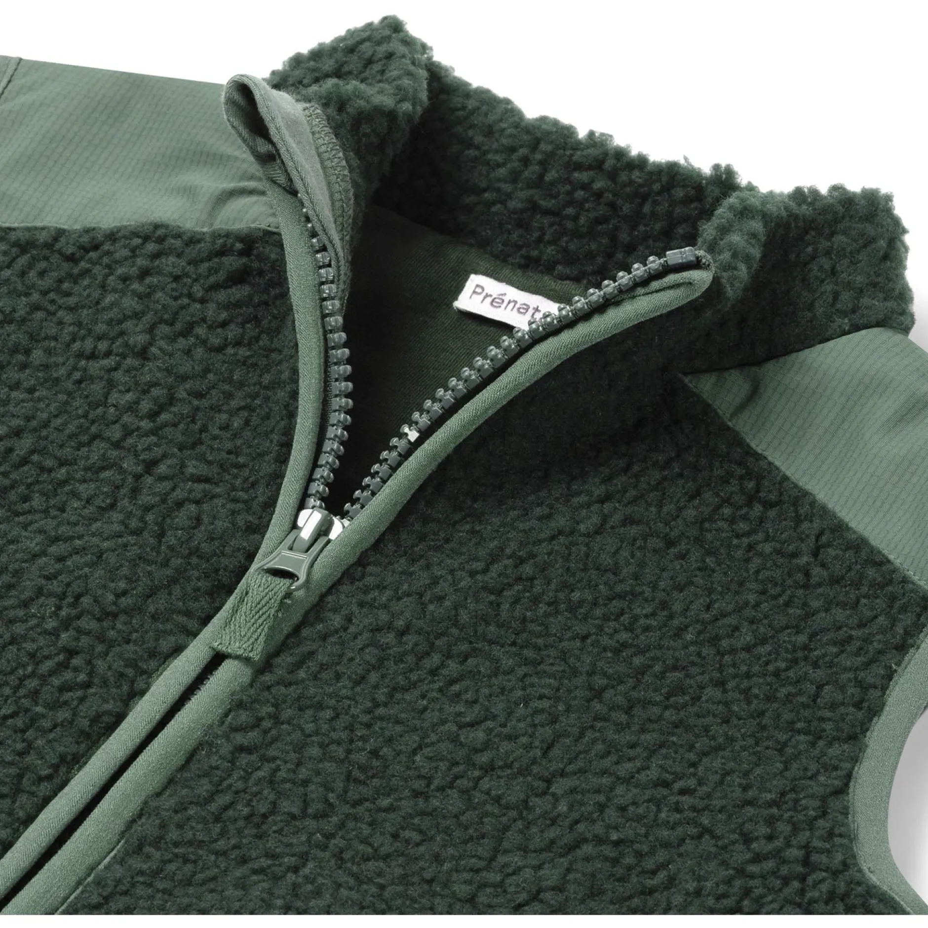 Truien & Vesten|Vesten*Prénatal baby gilet mouwloos meerkleurig groen Leaf Gree