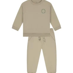 Truien & Vesten|Truien & Sweaters*Prénatal baby joggingpak lange mouwen effen beige Mid Bisquit
