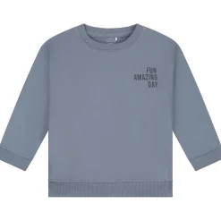 Truien & Vesten|Truien & Sweaters*Prénatal baby joggingpak lange mouwen effen blauw Dark Milky Blue