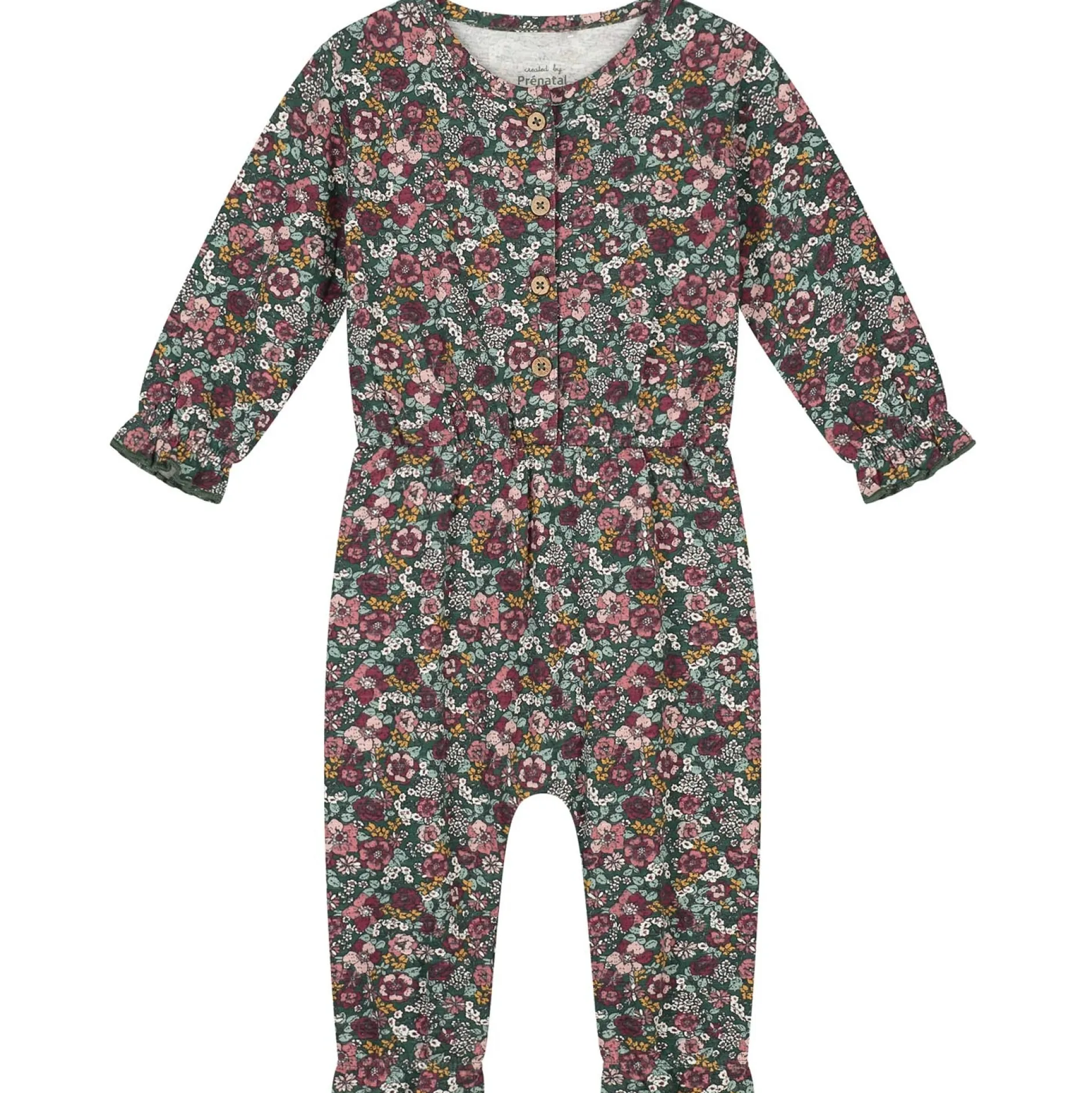 Boxpakjes & Jumpsuits*Prénatal baby jumpsuit lange mouwen bloemen multi Dark Bottle Green