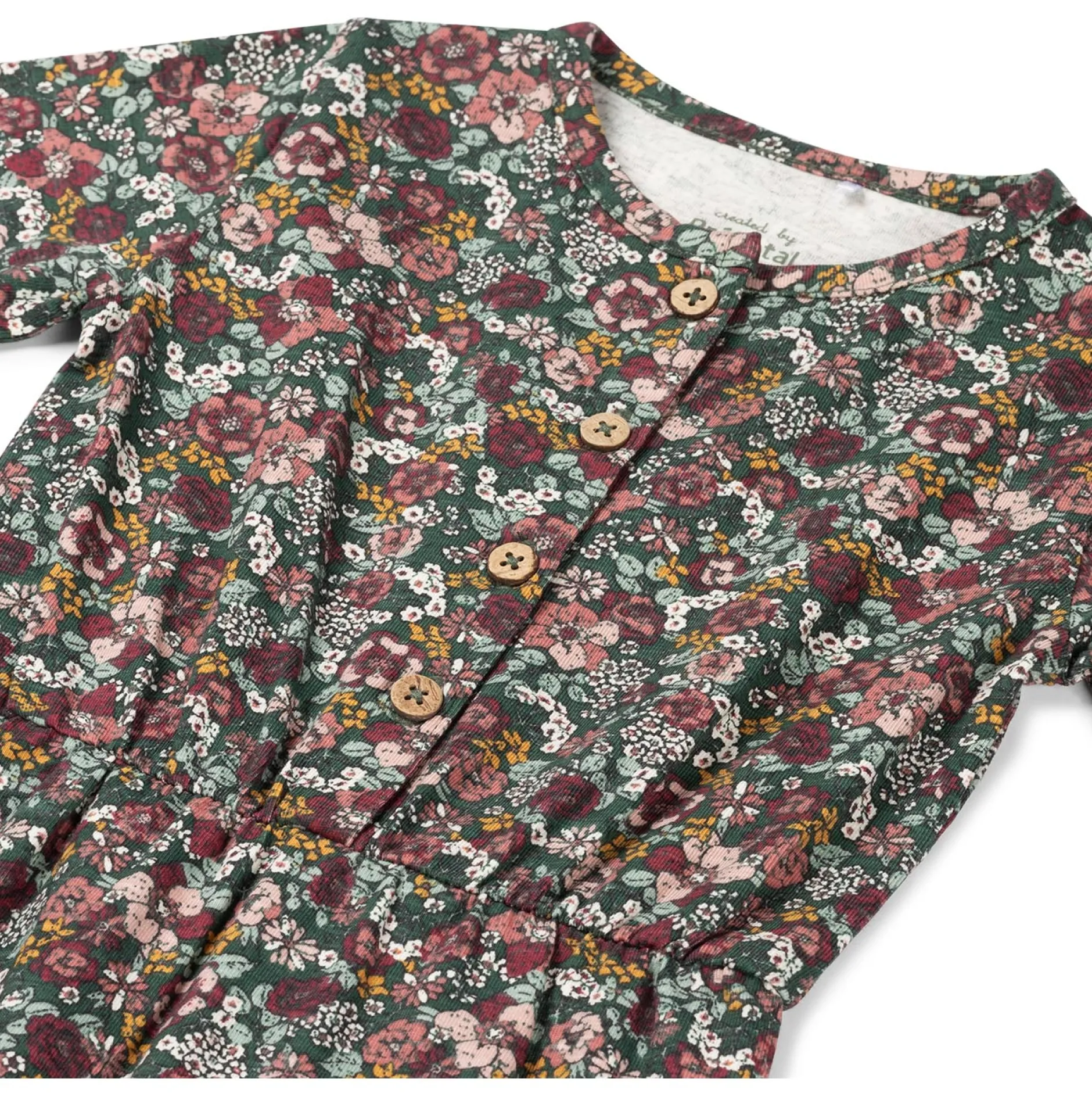Boxpakjes & Jumpsuits*Prénatal baby jumpsuit lange mouwen bloemen multi Dark Bottle Green