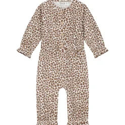 Boxpakjes & Jumpsuits*Prénatal baby jumpsuit lange mouwen panterprint beige Dark Off-White