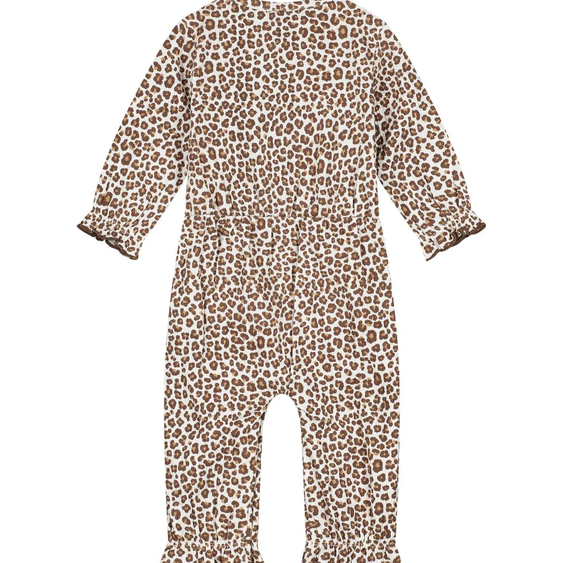 Boxpakjes & Jumpsuits*Prénatal baby jumpsuit lange mouwen panterprint beige Dark Off-White
