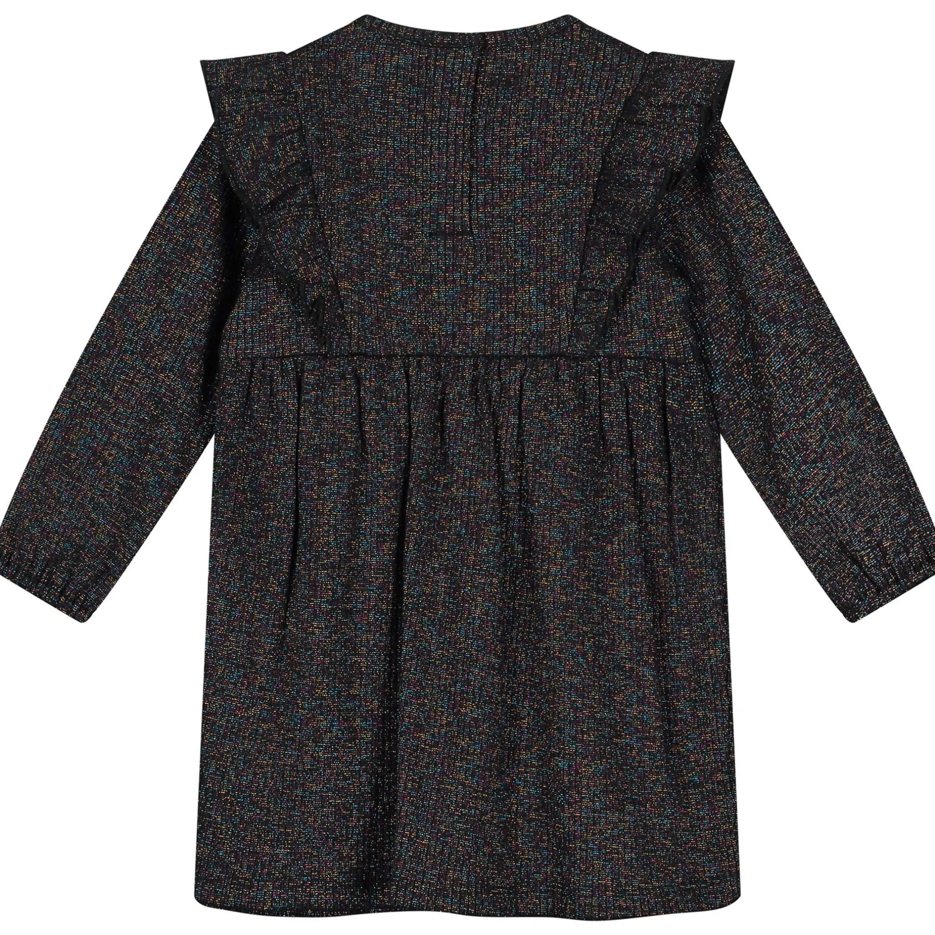 Jurken & Rokken|Jurken & Rokken*Prénatal baby jurk glitter lange mouwen effen zwart Night Black