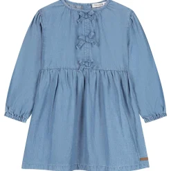 Jurken & Rokken|Jurken & Rokken*Prénatal baby jurk lange mouwen effen blauw Mid Blue Denim
