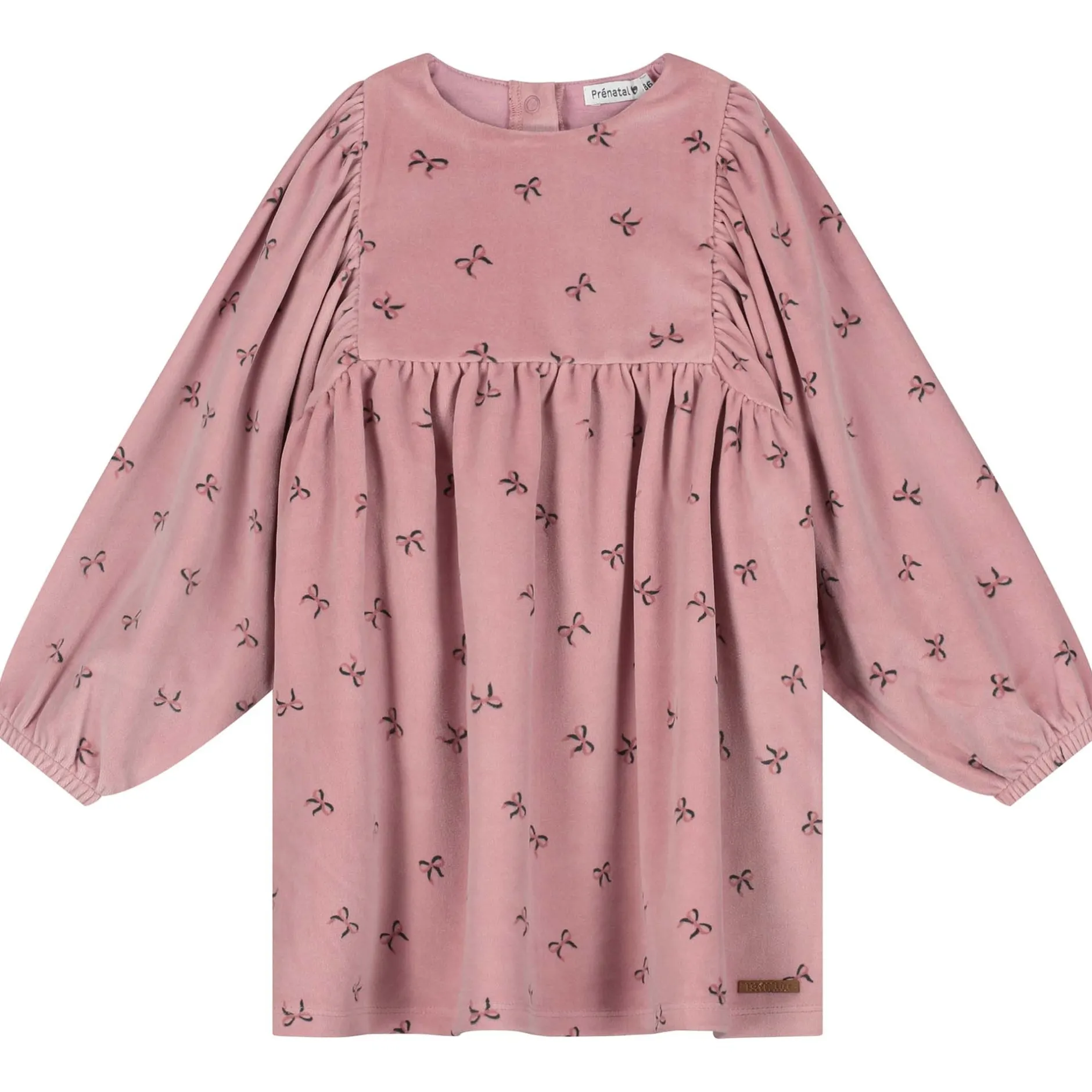 Jurken & Rokken|Jurken & Rokken*Prénatal baby jurk lange mouwen all over print roze Light Pinkshade