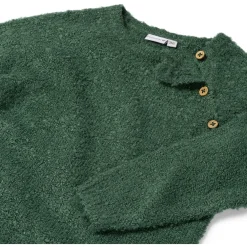 Jurken & Rokken|Jurken & Rokken*Prénatal baby jurk lange mouwen effen groen Dark Bottle Green