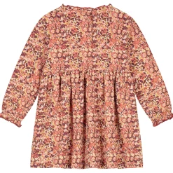 Jurken & Rokken|Jurken & Rokken*Prénatal baby jurk lange mouwen meerkleurig multi Light Brown Melange