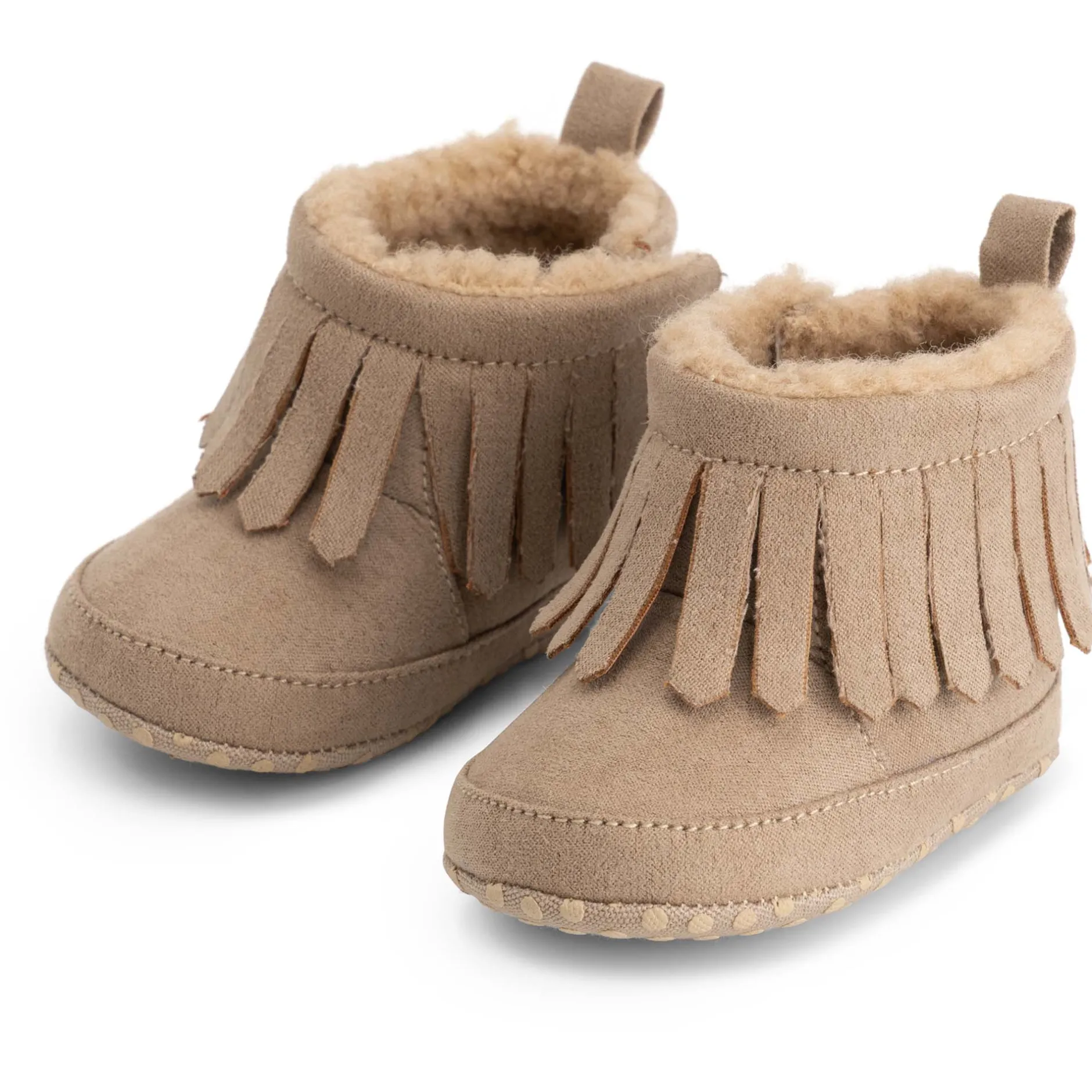 Schoenen & Slofjes|Slofjes & Schoenen*Prénatal baby laarzen beige Taupebrown