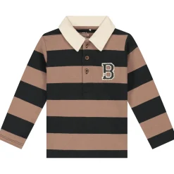 Shirts & Blouses|Shirts & Blouses*Prénatal baby polo lange mouwen strepen multi Light Mud Brown