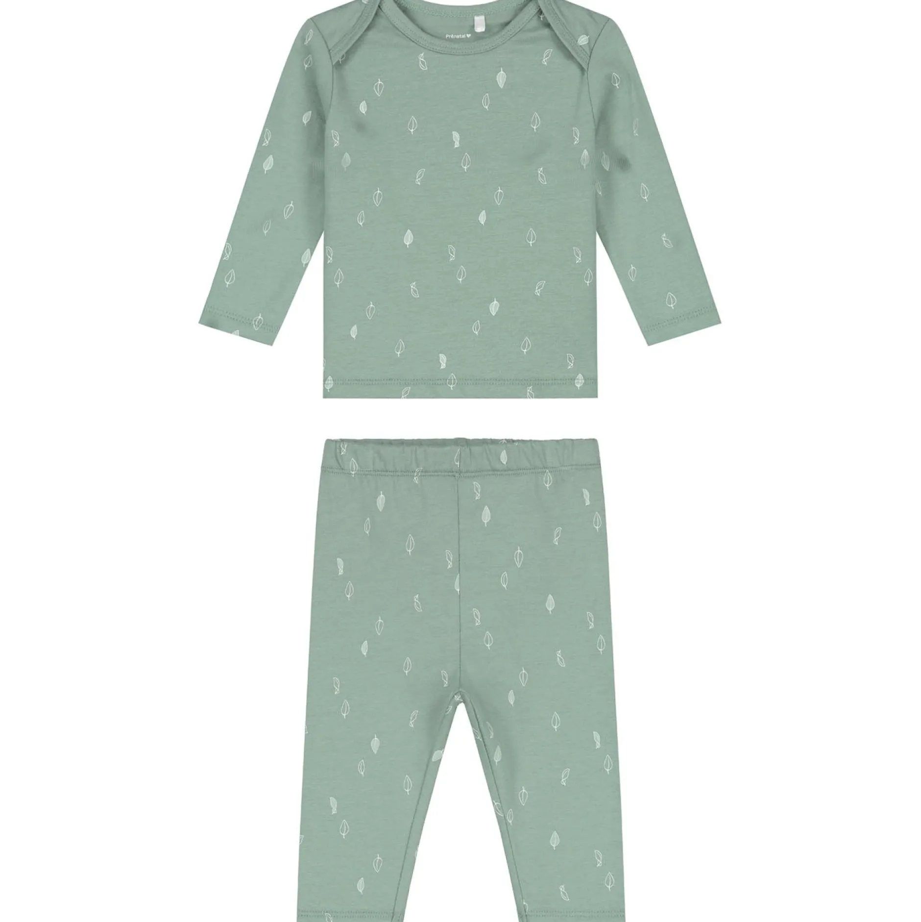 Pyjama's|Pyjama's*Prénatal baby pyjama bladeren multi Midgreen