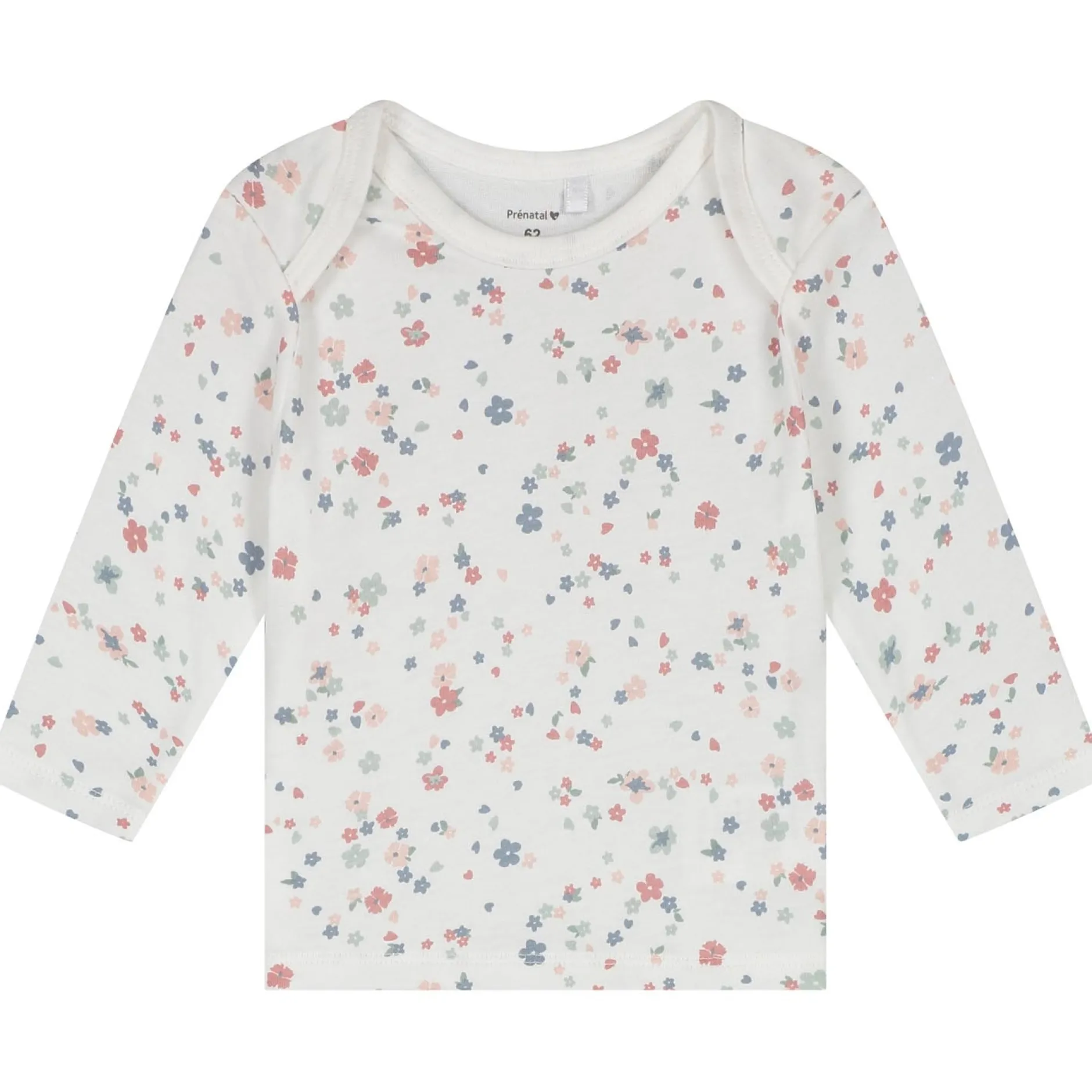Pyjama's|Pyjama's*Prénatal baby pyjama bloem wit Ivoor Wit